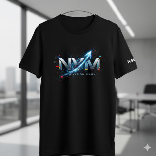 "Visión Propulsora" (Camisa Negra con Logo NVM y Flecha)