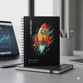 Cuaderno "El Cohete Creativo" (Rojo, Amarillo y Negro)